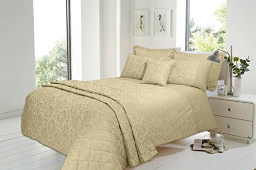 Image of Olivia Rocco Savoy Jacquard Luxurious Duvet Cover Sets Quilt Cover Sets Bedding Sets (Gold, King)