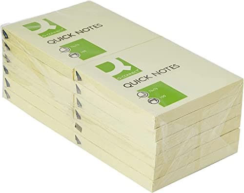 Image of Q-Connect Quick Notes 76 x 76mm Yellow (12 Pack) KF10502