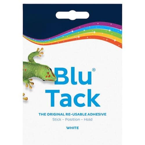 Image of Daisy Dreams Blu Tack Original Reusable Adhesive Sticks, Putty Handy Size Multipurpose Reusable Adhesive, Safe Craft Art Clean Handy 60g Pack of 1 (1, 60g-white)