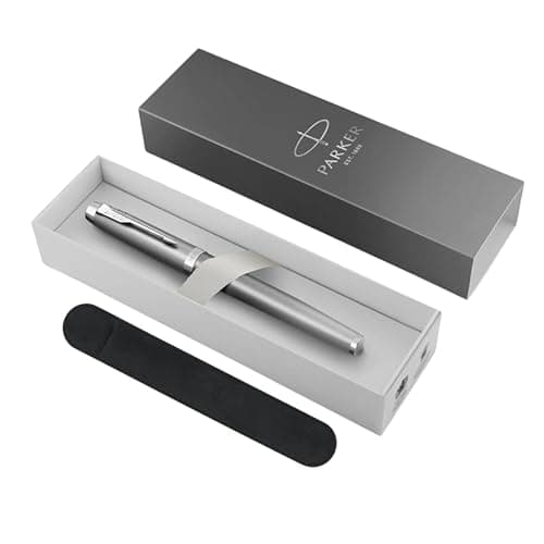 Image of Parker IM Writing Rituals Rollerball Pen, Grey Finish with Gradient, Chrome Trims | Fine Point, Black Ink | Gift Box with Velvet Case