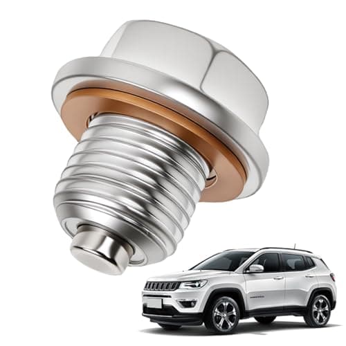 Image of M14x1.5 Magnetic Oil Drain Plug With 5 Copper Stainless Steel Sump Drain Oil High Quality Strong Sump Plug Nut Bolt for Most Cars Boats Motorbikes Engine Oil Pan Protection.