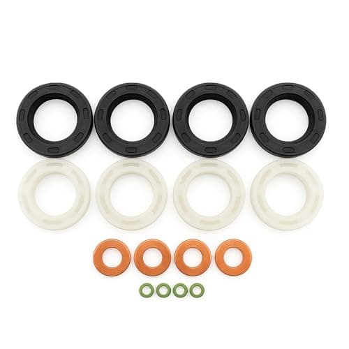 Image of Fuel Injector Seal Washer O-Ring Kit For Ford Focus B-Max C-Max Fiesta Mondeo 1.6 TDCI Citroen C2 C3 C4 C5 Dispatch Berlingo Peugeot 307 3008 5008 Expert Partner | Set of 16 | Without Injector Studs |