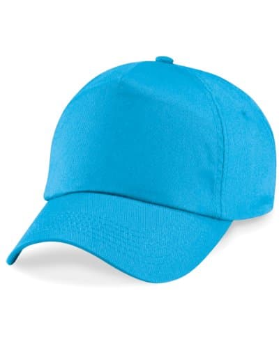 Image of Beechfield B10 Original 5 Panel Baseball Cap Surf Blue