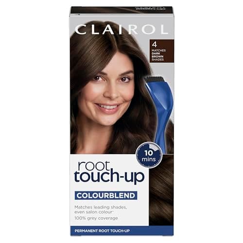Image of Clairol Root Touch-Up Permanent Hair Dye, 4 Dark Brown (Packing May Vary)
