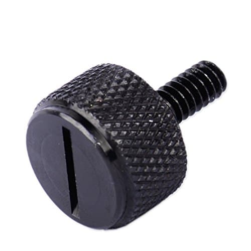 Image of Eastar Black 1/4"-20 Knurled Seat Screw Bolt Fit for Motorcycle Harley Davidson Sportster Dyna Softail