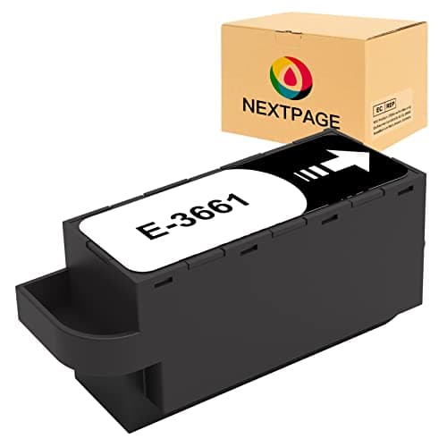 Image of NEXTPAGE E-3661 Ink Maintenance Box for Epson T3661 or C13T366100, Suitable for XP-8500 XP-8505 XP-8600 XP-8605 XP-15000 XP-6000, XP-6001 XP-6005 XP-6100 XP-6105 XP-970 Printer (1 Pack，With Chip)