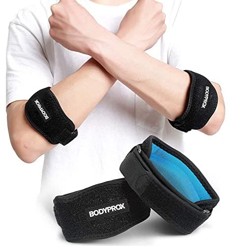 Image of Bodyprox Elbow Brace 2 Pack for Tennis & Golfer's Elbow Pain Relief