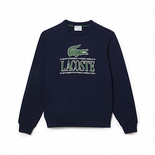 Image of Lacoste Men Sweatshirt SH1228,Logo,Regular Fit,Round Collar,Blue,M