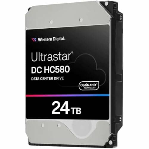 Image of WD Ultrastar DC HC580 WUH722424ALE6L4 - Hard Drive - 24 TB - Internal - 3.5" (8.9 cm) - SATA 6Gb/s - 7200 RPM - Buffer: 512 MB