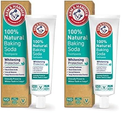 Image of Arm & Hammer 100% Natural Baking Soda Whitening Protection Toothpaste, 75ml (Pack of 2)