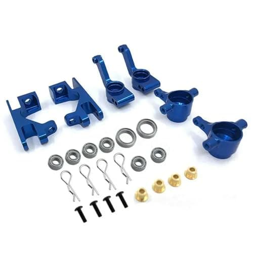 Image of RC Spare parts For Traxxas For Slash 4x4 1/10 Aluminum Left Right Steering Blocks 6837X C-Hubs 6832X Axle Carriers Caster Blocks 1952X Rc Car Part Replacement(Blue)