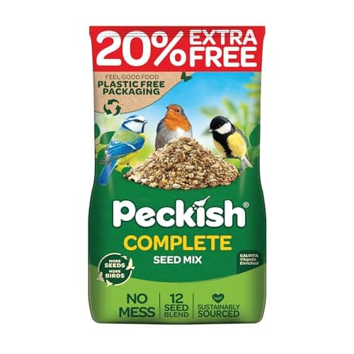 Image of Peckish Complete Seed and Nut Mix for Wild Birds 1.7kg +20% Free, Brown