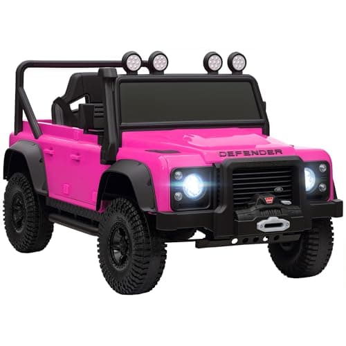 Image of AIYAPLAY Land Rover Licensed Electric Car for Kids, 12V Battery-Powered Kids Ride On Car with Remote Control, Music, Horn, Suspension Wheels, LED Lights, Off-Road Toy for 3-5 Years Old, Pink