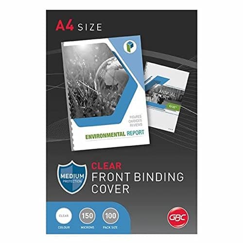 Image of GBC HiClear Binding Covers, 150 micron, A4, Clear, Pack of 100, CE011580E