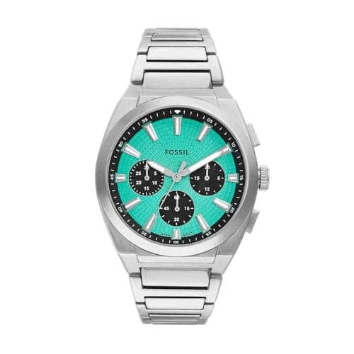 Image of Fossil Everett Watch for Men, Quartz Chronograph Movement with Stainless Steel or Leather Strap