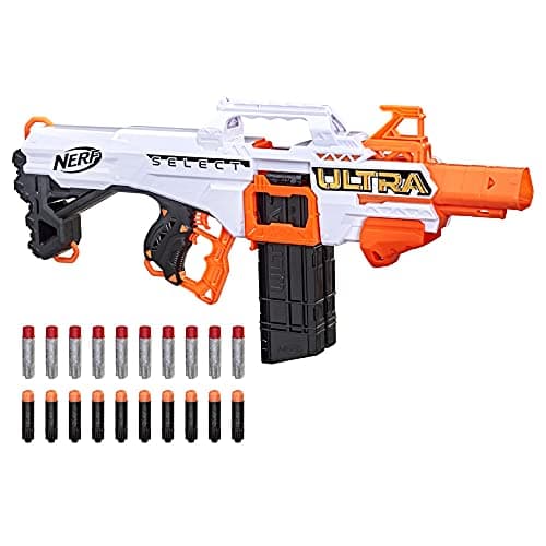 Image of Nerf Ultra Select Fully Motorized Blaster, Fire 2 Ways, Includes Clips and Darts, Compatible Only with Nerf Ultra Darts
