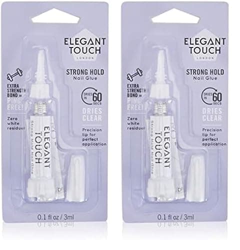 Image of Elegant Touch Firm Hold Glue 3G Nail Care Tools (Pack of 2)