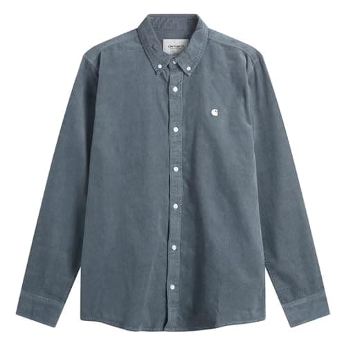 Image of CARHARTT WIP L/S Madison Fine Cord Shirt Cozy Blue/Wax