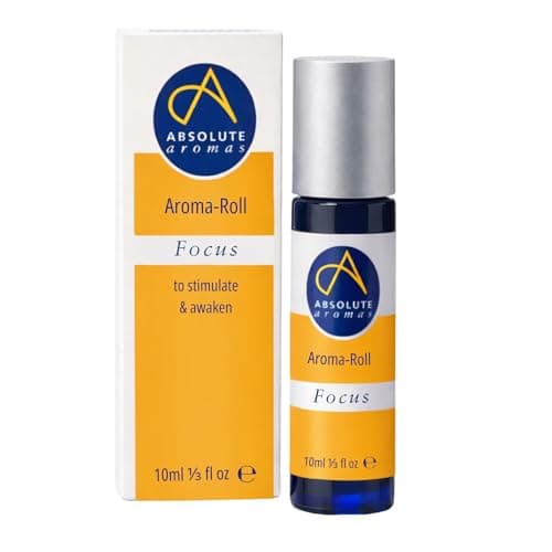 Image of Absolute Aromas Focus Aroma-Roll Roller Ball - Contains 100% Pure, Natural Rosemary, Basil, Bergamot Essential Oil
