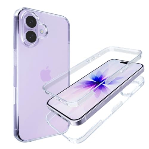 Image of DN-Technology For iPhone 17 Case Clear 360 Front and Back [Full Body Protection] [Anti-Scratch] Shockproof Slim Transparent TPU Phone Cover 6.3 inch