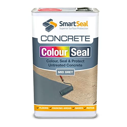 Image of SmartSeal Coloured Concrete Sealer (Mid Grey, 5L) - Professional Sealant to Recolour, Protect & Transform Floors - Durable Alternative to Concrete Paint - Hard-Wearing Finish