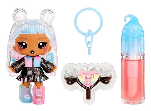 Image of Yummiland Lip Gloss Doll: Sour Sweeties - Gabi Gummybear - Includes 1 Doll, DIY Lip Gloss + Removable Keychain, Cosmetic Play, Collectible, Suitable for Children Ages 4+