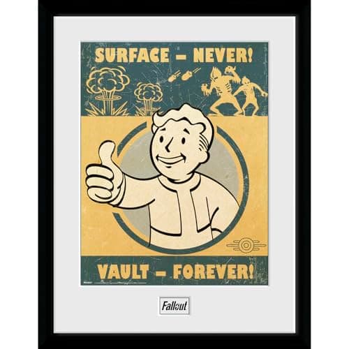 Image of GB eye Fallout 4 Vault Forever 30 x 40cm Framed Collector Print
