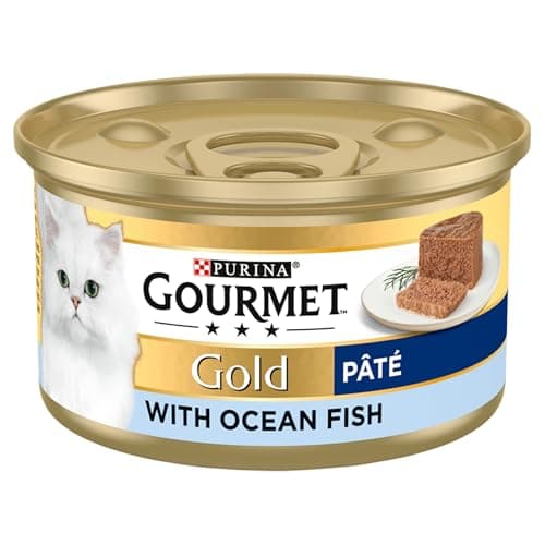 Image of GOURMET Gold Pate Ocean Fish Wet Cat Food 85g (Pack of 12)