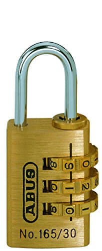Image of ABUS Combination Lock 165/30 - Brass Padlock - with Individually Adjustable Number Code - Suitcase Lock/Locker Lock - ABUS Security Level 3