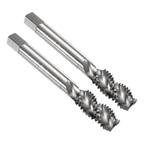 Image of sourcing map 2pcs Spiral Flute Thread Taps 7/16-14 UNC 2B Machine Threading Tap Bit, Uncoated Screw Tapping Repair Tool, M2 High-Speed Steel (HSS)