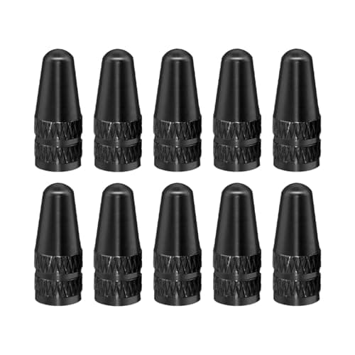 Image of 10 Pcs Black Presta Valve Cap, Aluminum Anodized Bike Valve Caps Used On Presta/French Valves Bike Tire Caps for MTB Road Racing Bicycle