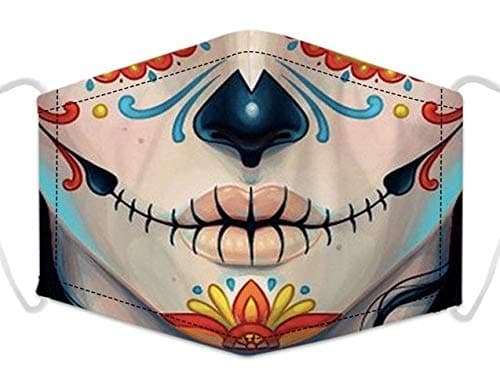 Image of Filtered Novelty Face Mask 3 layer xtra filter included (Los Muertos)