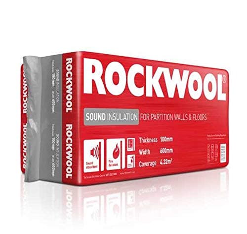 Image of Rockwool Sound Insulation 1200 x 600 x 100 Millimetre 6 Sheets Per Pack (4.32 Metre Squared per Pack)