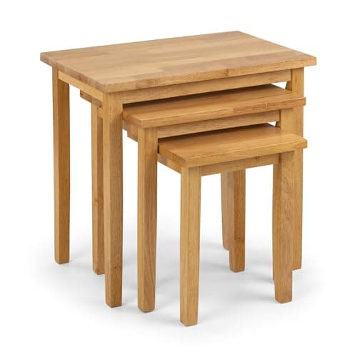 Image of Julian Bowen Light Oak Wood Cleo Nest of Tables