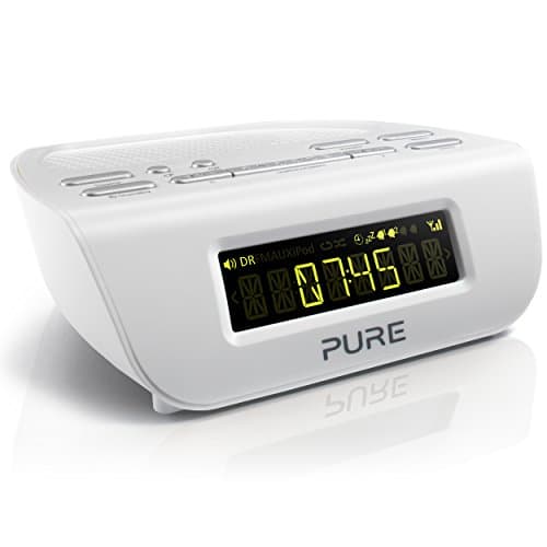 Image of Pure Siesta Mi Series 2 DAB/FM Digital Radio Alarm Clock - DAB Radio with LCD Display with Auto-Brightness, Sleep and Snooze Timers with Volume Fade and 16 Pre-Set Favourites - White