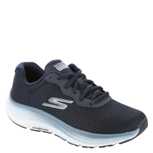 Image of Skechers Women's Go Run Consistent 2.0 Fast Pace Sneaker, Navy Textile/Blue Trim, 7 UK