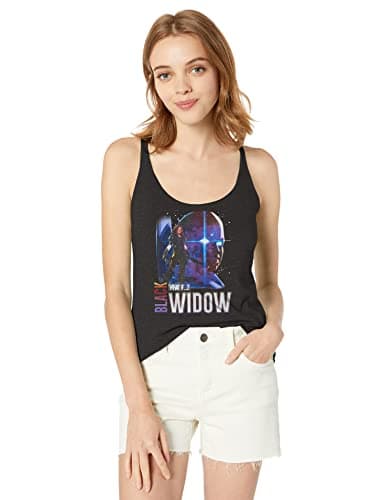 Image of Marvel Women's Watcher Widow Shirt, Black Heather, X-Small