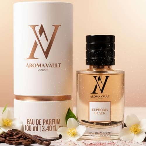 Image of Aroma Vault Black Opiem | Similar Notes Alternative Inspired Eau De Parfum | Fragrance For Women | Euphoria (Black) | Fabulous & Long Lasting (100ml)