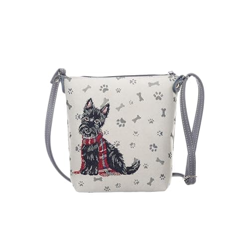Image of Signare Tapestry Small Crossbody Bag Sling Bag for Women with Animal and Pet Designs (Scottie)