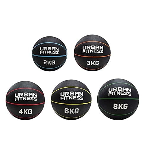 Image of Urban Fitness Rubber Medicine Ball - 2kg-8kg - textured surface for enhanced grip. (2KG)