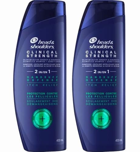 Image of Head & Shoulders Clinical Strength Dandruff Shampoo Set Itensive Itch Relief with Cooling Menthol 13.5 Oz Each Twin Pack, White, 1 Count