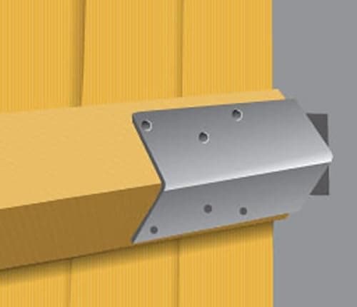 Image of BPC Fixings Mortice Arris Rail Bracket 4-Piece Set, 60 mm Length x 60 mm Width x 200 mm Height
