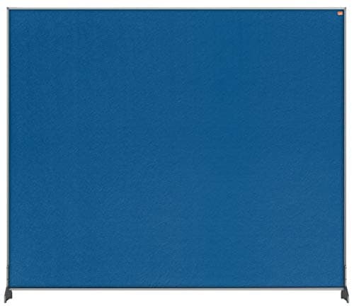 Image of Nobo Impression Pro 1.8 m High Desk Divider, Felt Surface, Blue, 1200 x 1000 mm, 1915506