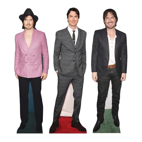 Image of Star Cutouts CS1238 Ian Sommerhalder Shelf Top Cutout Pack of Three Cardboard Cutouts Height 31cm - Ideal for Fan Theme, Parties, Birthdays, Surprise Gifts & Room Decorations & Events