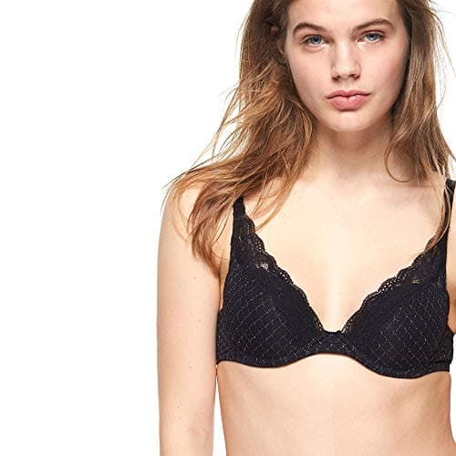 Image of Passionata Women's Brooklyn T-Shirt Bra, Black (Schwarz Lurex 3M), 34B (Manufacturer size: 75B)