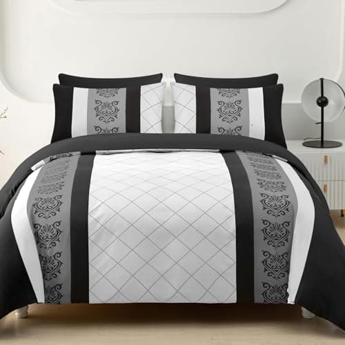 Image of Lazzaro Single Duvet Cover Set - Premium Microfiber Duvet Cover Single (135 x 200 cm) 2 PCs - Ultrasoft Hypoallergenic Reversible Quilt Cover Bedding Set With Zipper Closure
