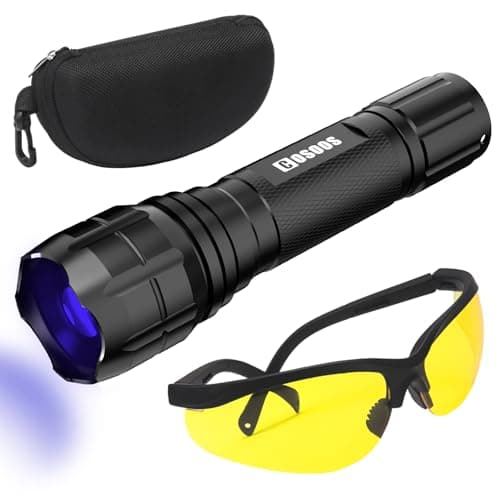 Image of COSOOS Air Conditioner Leak Detector Kit, Rechargeable UV Detection Tool with Protective Glasses, Portable Bag for Automotive Auto Oil AC UV Dye