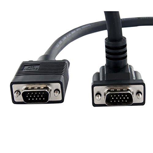 Image of StarTech.com 15ft Coax High Resolution 90° Down Angled VGA Monitor Cable - HD15 M/M (MXT101MMHD15)