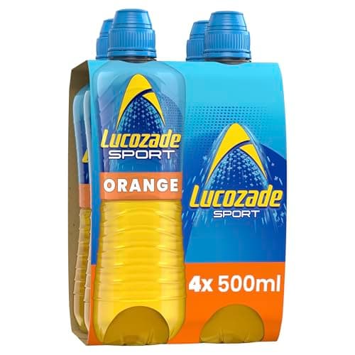 Image of Lucozade Sport Body Fuel - Orange 4x500ml , Isotonic sports drink, with Electrolytes and Vitamin B3 ,Still , Bursting with Flavour