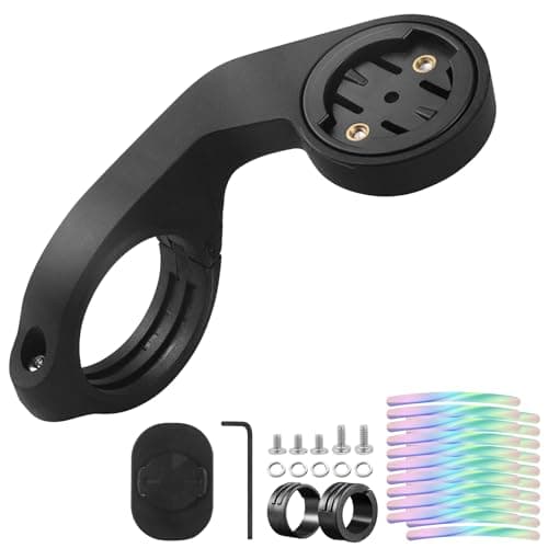 Image of Out Front Bike Mount for Garmin Edge 530 540 520 510 500 200 130 20 25 800 810 820 830 810 1000 1040 1030 Plus XOSS G/G+ GPS Computer Road MTB Cycling Handlebar Holder with Glowing Stickers